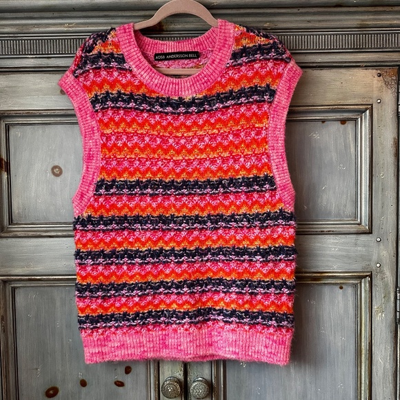 Andersson Bell Candy Crewneck Pink Vest Size L/XL - Picture 4 of 9